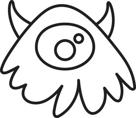 Doodle Monster Character Illustration

