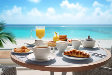 Luxurious Resort Breakfast With Ocean View