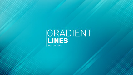 Dynamic mint lines background. Gradient teal background. Modern stripped background with shadow lines. - obrazy, fototapety, plakaty