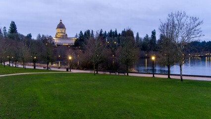 The capital building in Olympia, Washington