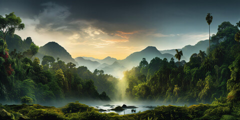 impressive and spectacular rainforest landscape