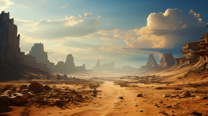 impressive and spectacular desert landscape