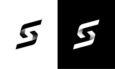Modern technology S letter logo - obrazy, fototapety, plakaty