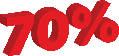 3d render of a discount symbol on a white background