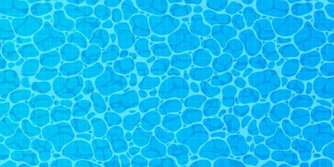 Swimming pool top view vackground. Banner of water surface in pool.