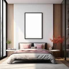 Modern Bedroom Mockup Frame | Interior Design Template
