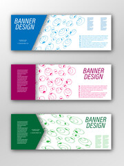 Abstract vector banner template. Illustration for the design of banners, posters, cards and visual content.