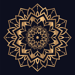 Arabic mandala background illustration icon vector