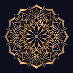 Arabic mandala background illustration icon vector