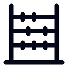 Abacus filled line icon