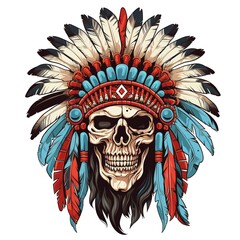 indian boho skull,