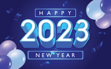 2024 Happy new year 3D Text Effect fully editable vector