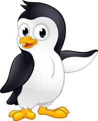 Penguin Bird Cute Cartoon Wildlife Mascot