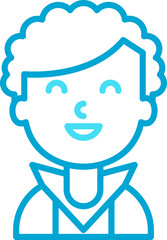 Male Character Icon Illustration
