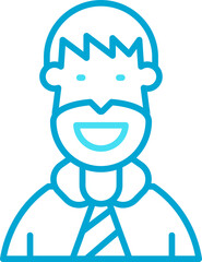 Male Character Icon Illustration
