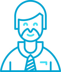 Male Character Icon Illustration
