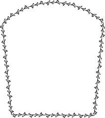 Branch Square Frame laurel wreath silhouette black horizontal vintage frames flower floral leaf border Botanical Branches ornate leaf Elements design border retro badge decoration isolated decor