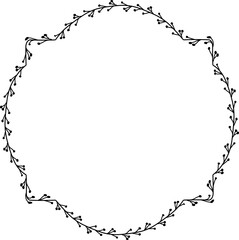 Branch Square Frame laurel wreath silhouette black horizontal vintage frames flower floral leaf border Botanical Branches ornate leaf Elements design border retro badge decoration isolated decor