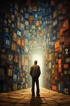 Infinite Numerical Universe - Generative AI illustration