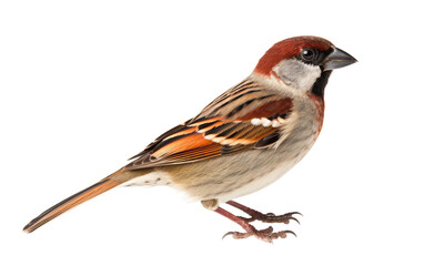 Sparrow Bird On Transparent Background.