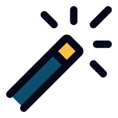 Magic wand filled line icon