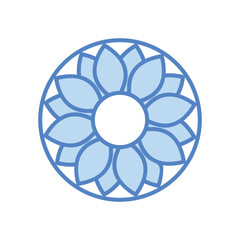 Mandala icon isolate white background vector stock illustration