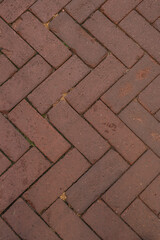Herringbone paving slabs - vintage pedestrian paving - classic style in construction