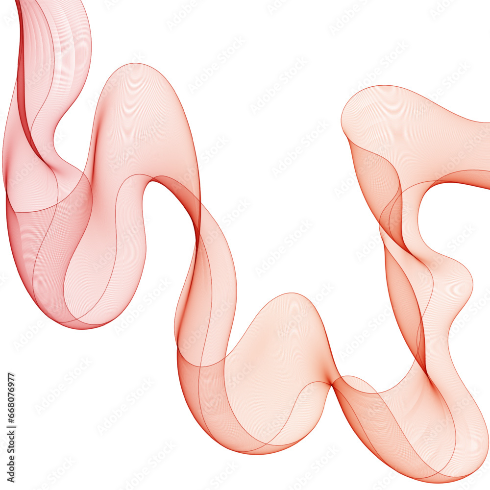 Fototapete abstract vector background. design element - colored waves. red wave. template for advertising, comp