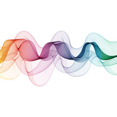 Colored waves. Red, pink, blue waves. eps 10