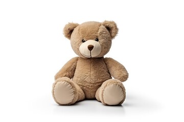 Fototapeta premium Toy Teddy For Kids, Isolated On White Background