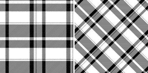 Check fabric pattern of background textile texture with a plaid seamless tartan vector.
