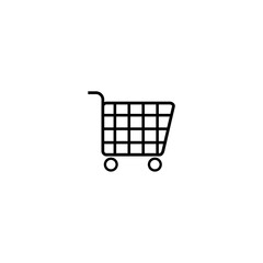  Shopping cart icon  isolated on white 