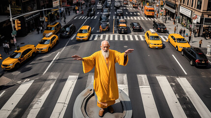 Monk on a street NYC