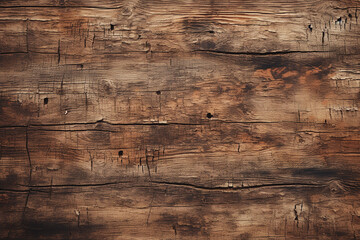 texture of old dark cracked wood with knots, generative AI