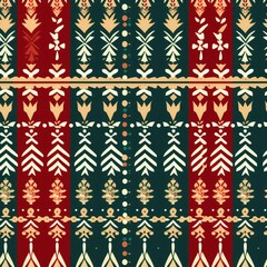 Fototapeta premium Seamless Nordic Digital Backgrounds, Christmas backdrops, Christmas Sweater Pattern Digital Paper, Scandinavian Surface Patterns, cosy paper