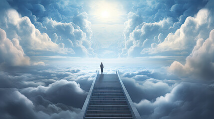 heaven and the stairwell of life - obrazy, fototapety, plakaty