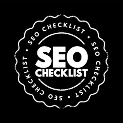 Seo Checklist text stamp, concept background