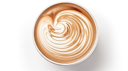 White background with isolated coffee foam