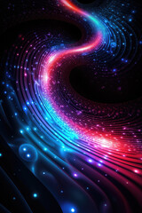abstract background with glowing lines.
