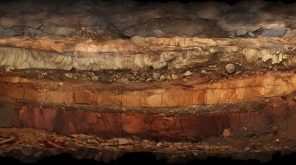 Underground view of soil layers - obrazy, fototapety, plakaty