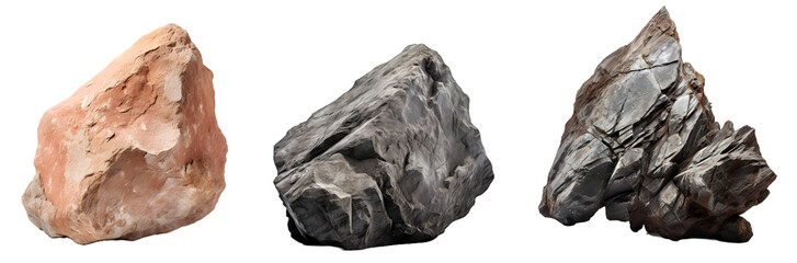 Rocks isolated on transparent PNG background