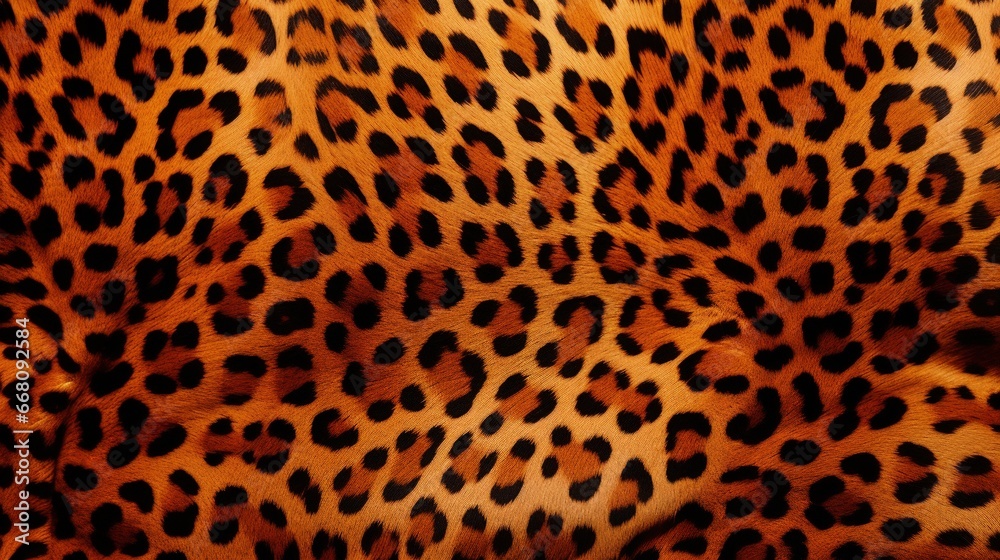 Poster Seamless design with leopard s skin pattern