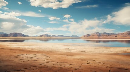 Fototapeta na wymiar Stunning Sahara desert lake in Morocco
