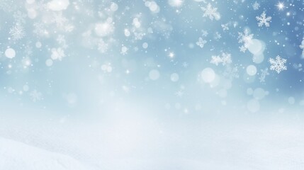 Magical Christmas Bokeh Snowfall Background