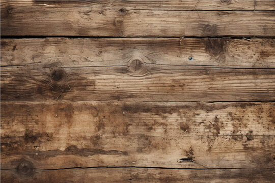 texture of old, damaged cracked rustic wooden boards with knots