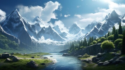 Obraz premium Stunning mountain getaway