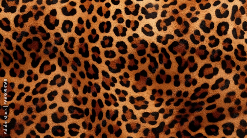 Poster seamless design with leopard s skin pattern