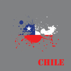 Chile flag splash vector, cool design 