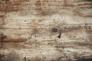 texture of old, damaged cracked wood bleached with white paint with knots - obrazy, fototapety, plakaty