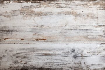 texture of old, damaged, cracked vintage wood bleached with white paint with knots in a boho style